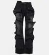 Y/project Velcro Multi Panel Jeans In Black