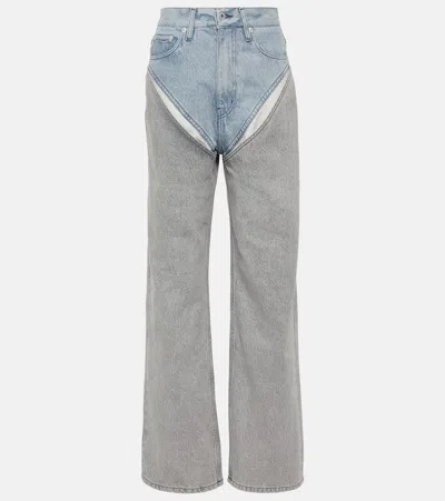 Y/project Jeans In Ice Blue/grey