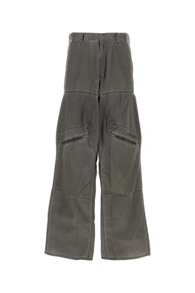Y/PROJECT Y PROJECT DARK GREY NYLON BLEND CARGO PANT