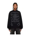 Y/project Black Graphic Sweatshirt In Black