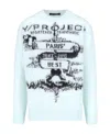 Y/project Paris Graphic-pattern Knitted-jumper In Blue