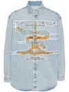 Y/project Light Blue Cotton Denim Jacket In Blue
