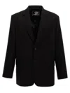 Y/PROJECT PINCHED LOGO BLAZER AND SUITS BLACK