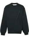 Y/project Pinched Logo Cotton Sweatshirt In Black