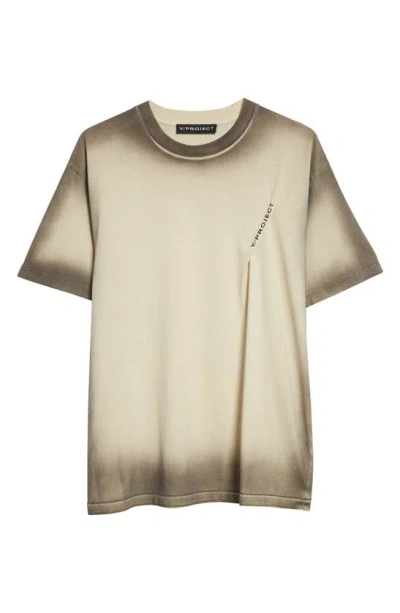 Y/project Pinched Logo T-shirt In Neutrals