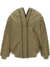 Y/project 'quilted Ribbed Cuffs' Jacket In Neutrals