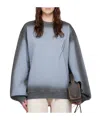 Y/project Pinched Logo Sweatshirt In Blue