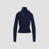 Y/project Pinched Shoulder Fitted Sweater In Navy