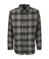 Y/project Plaid Long-sleeved Shirt In Black