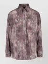 Y/project Pocketed Floral Striped Long Sleeve Top In Purple