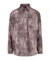 Y/project Floral Stripe Button-up Shirt In Pink