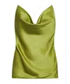 Y/project Evergreen Invisible Strap Satin Camisole In Green