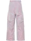 Y/PROJECT PURPLE IRIDESCENT STRAIGHT-LEG TROUSERS