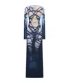 Y/project Jpg Bondage Jersey Long Dress In Blue