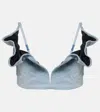 Y/PROJECT RUFFLED DENIM BRA TOP