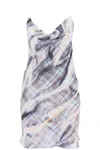 Y/project Y Project Satin Slip Dress For Elegant In Light Blue Pink