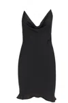 Y/project Black Invisible Strap Minidress In Nero
