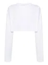 Y/project Scrunched Crop Top Woman White In Cotton