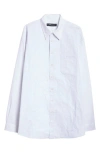 Y/project Scrunched Brand-embroidered Cotton Shirt In White