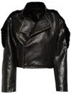 Y/project Brown Collapsed Shoulder Faux-leather Jacket In Brown