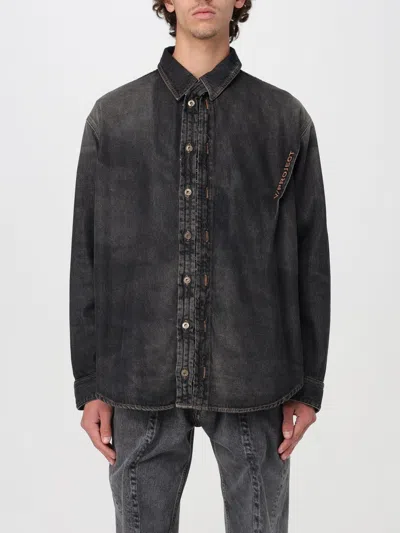 Y/project Y Project Man Black Denim Shirt