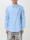 Y/project Light Blue Cotton Shirt In Sky Blue
