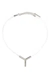 Y/project Silver Y Necklace In Silver