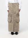 Y/project Skirt With Belt Loops And Cargo Pockets In Beige