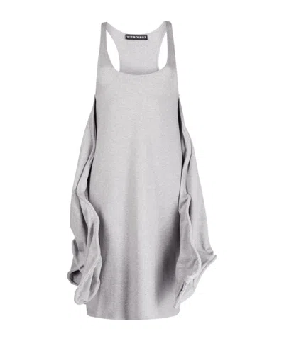 Y/project Sleeveless Dress In Gray