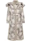 Y/project Gray Snap Off Panel Hood Aviator Faux-shearling Coat In Grey