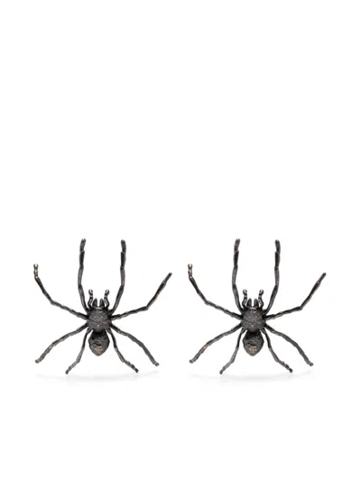 Y/project Spider Shape Earrings In Grey