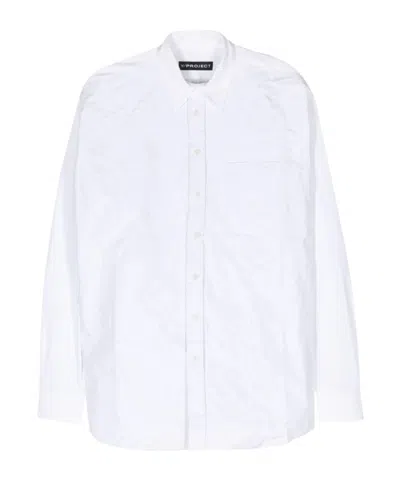 Y/project Srunched Long-sleeved Shirt In White