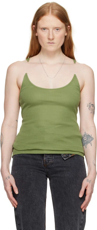 Y/project Ssense Exclusive Green Tank Top In Green Washed