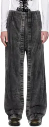 Y/project Y Project Baggy Jeans With Removable Panels Men In Black