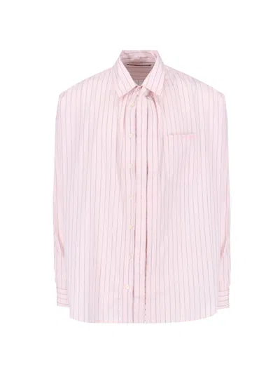 Y/project Striped Shirt In Pink