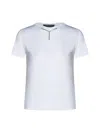 Y/project Logo-plaque Viscose T-shirt In Optic White