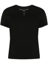 Y/project Black Stretch Jersey Y Chrome Baby Tee In Black