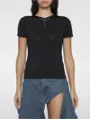 Y/project Black Stretch Jersey Y Chrome Baby Tee In Black