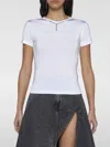 Y/project Logo-plaque Viscose T-shirt In White