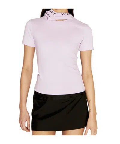 Y/project Three-collar Logo T-shirt In Purple