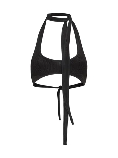 Y/project Black Jersey Multiscarf Bralette Top
