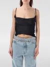 Y/project Cowl Neck Hook And Eye Top With Adjustable Straps For Women In 黑色