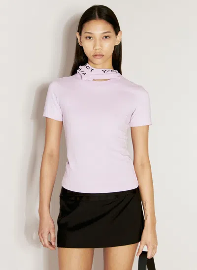 Y/project Triple Collar Fitted T-shirt In Lilac