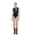 Y/project Triple Neck Bodysuit In Black