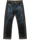 Y/project Trompe L'oeil-print Jeans In Blue
