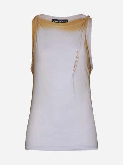 Y/PROJECT TWISTED SHOULDER COTTON TANK TOP