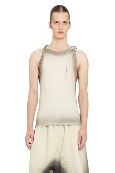 Y/project Twisted Shoulder Tank Top In Neutrals