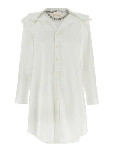 Y/PROJECT VESTIDO MIDI - BLANCO