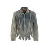 Y/project Tudor Zip Denim Jacket In Blue