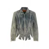 Y/project Tudor Zip Denim Jacket In Blue